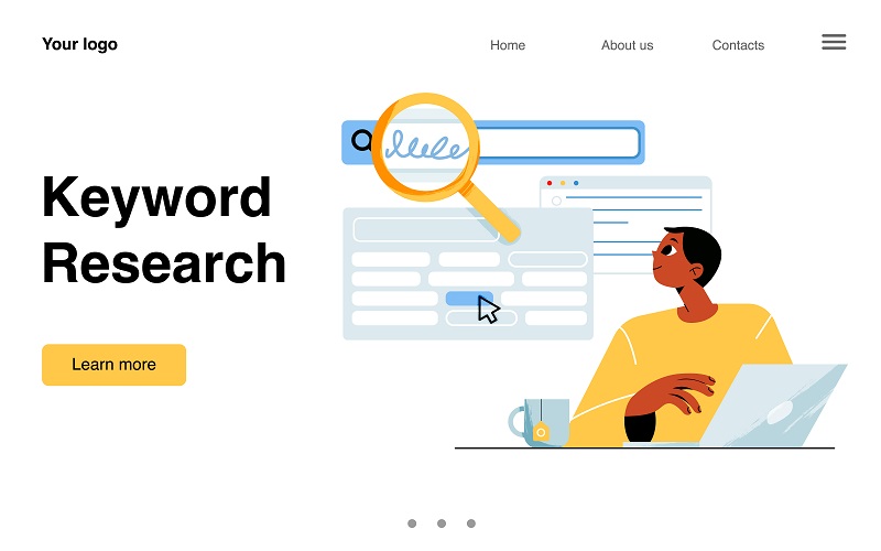 Keyword research, SEO service banner